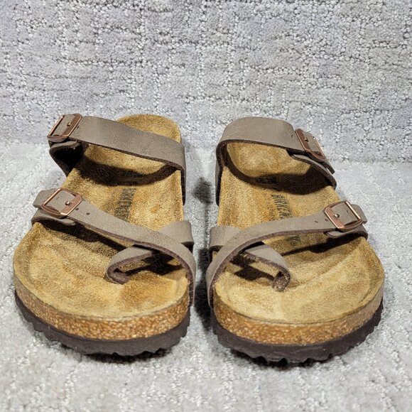 Birkenstock Mayari Unisex Size EU 38 US L7 M5 R Mocha Birko-Flor Slide Sandals. - Picture 2 of 13